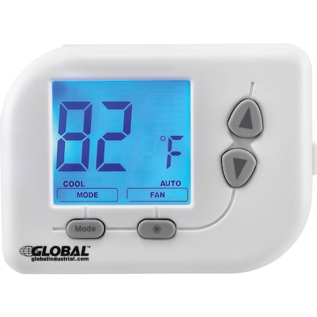 Global Industrial Programmable Thermostat, Heat, Cool, Off Mode, 5-1-1 Programmable 246117